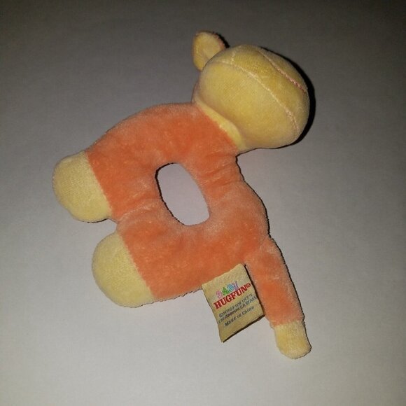 Hugfun Orange Yellow Giraffe Plush Rattle Baby Toy Stuffed Animal Lovey Grabber - Picture 3 of 7